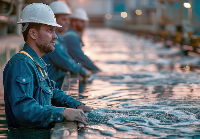 Línea de producción de filtros de arena a presión